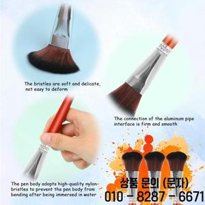 아크릴 그림에 대 한 6pcs  브러시 얼굴 바디 페인팅에 1 인치 혼합 타원형