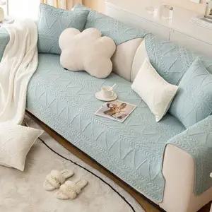4인용 소파 패드 지그재그 북유럽 인테리어 순면 소파 패드 사계절