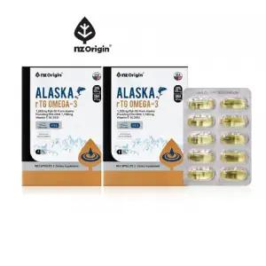 [엔젯오리진] 알래스카 rTG 오메가-3 60캡슐 1+1 총2개 총120캡슐 가족건강 학교 선