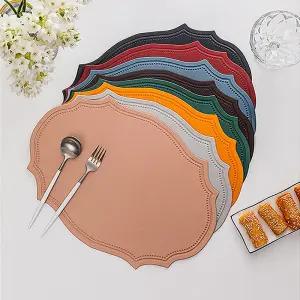 헬로젬 북유럽 노블레스 양면 가죽 식탁 테이블매트