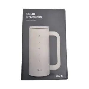 솔리드 SK99XE79 스텐 머그컵 350ml 블랙 캠핑용 뚜껑 아웃도어