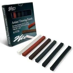 전문가용 데생 콘테 압축 목탄 6색 크로키 소묘 드로잉 세트