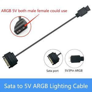 Angitu SATA to 3 핀 5V ARGB 조명 어댑터 전원 공급 장치 선풍기 Cables-30cm