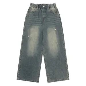 에꼴리에 와이드 스트레이트 구제 빈티지진 26A1202-BL