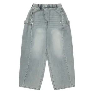 에꼴리에 비죠 폴딩 와이드 블루진 26A1255-BL