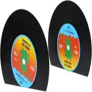 테공세 2장 레트로 책끝 크리에이티브 레코드 모양 미끄럼 방지 책받침 지지대 책/영화/CD/비디오 게임 책