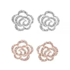 [라일리쥬얼리] Rly BS 큐빅지르코니아 장미 귀걸이 ED318