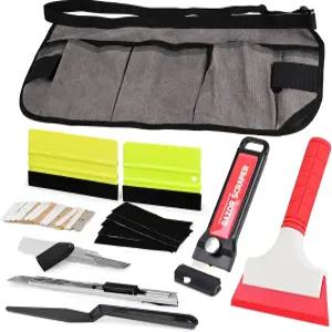 비닐 공구 파우치 펠트 스퀴지 블레이드 스크레이퍼 소형 고무 랩 설치 키트가 포함된 EHDIS 윈도우 틴트