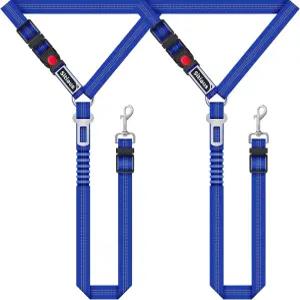 차량용 시티아우스 반려견 안전벨트 - 소형 중형 및 대형 반려동물을 위한 3 in 1 조절 가능한 반려견용