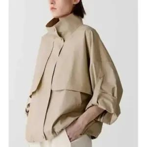 여친 실크 캐주얼 가을 트렌치 차이나 숏 트렌치코트 코트 원픽3