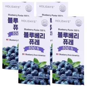 [단비] 홀리데이즈 블루베리 퓨레 14포 x 4박스