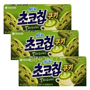 오리온 초코칩쿠키 말차라떼맛 104g 3개 신상 디저트 과자 쿠키 녹차