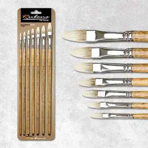 루벤스 QJ60SO09 유화 아크릴 겸용붓 NO.650 (F) 7본조