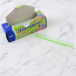 ( )크린랩 크린 이중지퍼백 20매 15x10cm 비닐봉투 비닐