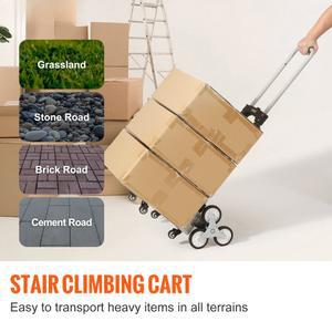 INGFU 접이식 핸드 트럭 등반 인치 조절 45 쇼핑용 계단 높이 32 카트 창고 가능