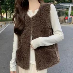 여성가을베스트 여성조끼 여성아우터조끼 LL 여성베스트 뽀글이 조끼