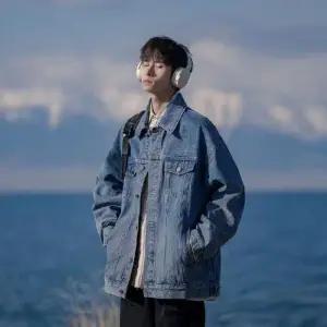 데님 가을 봄 남성 솔리드 코트 트렌드 자켓 청자켓 원픽3