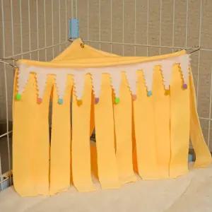 소동물 케이지 은신처 쉼터 햄스터집 기니피그 텐트 S 노랑