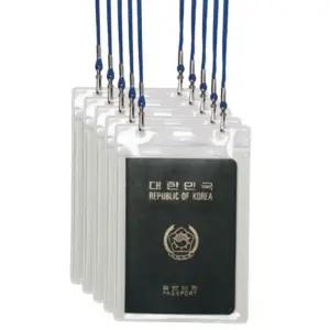 여권 목걸이 케이스 5개 가족 해외여행 투명 비닐커버