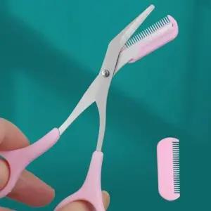 [에스에스_62]눈썹가위 빗달린 정리 숱 가위 칼 셀프 미용