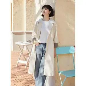 여친 하프 가을 캐주얼 칼라 트렌치코트 트렌치 코트 OP3