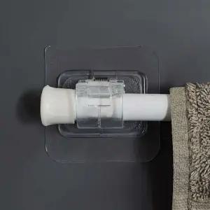 SFr 커튼 봉 후크 투명 브라켓 접착식 무타공 커튼걸이