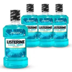 리스테린 쿨민트 입냄새제거 구강청결제 가글 250ml 4개
