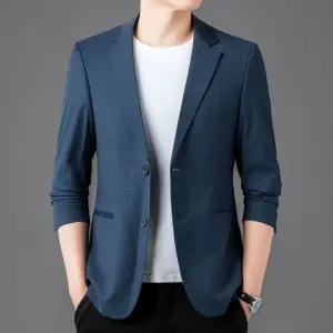 남성용 캐주얼 가을 정장 자켓 얇은 코트 슬림핏 미디움 상의 BE1