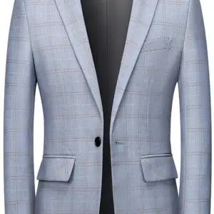 남사친 캐주얼 체크 정장 코트 자켓 비즈니스 원버튼 싱글 BE1