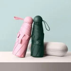 [JED] 접이식 겸용 캡슐 우산 3단 초경량 자외선 양산 차단 케이스 소형 휴대용