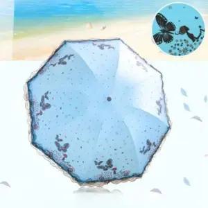 [JED] 자외선 나비 여성 양우산 양산 레이스 암막 접이식 차단 휴대용