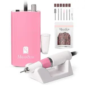 멜로디수지 초급 클립온 충전식 네일 드릴 미끄럼 방지 실리콘 손잡이 매니큐어 쉐이핑 및 젤 제거용