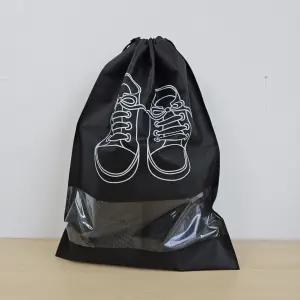 부직포 투명창 여행용 신발파우치 조리개파우치 여행용파우치