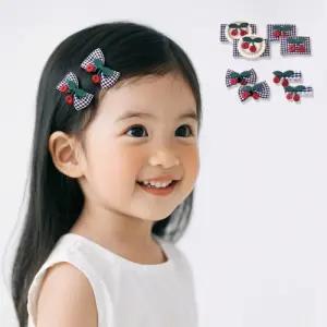 미니체리 여아동 체크 헤어핀 집게핀 8개세트 205953