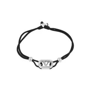 발렌티노 팔찌 가라바니 V로고 코튼 8Y2J0BC3 KAZ 0NO