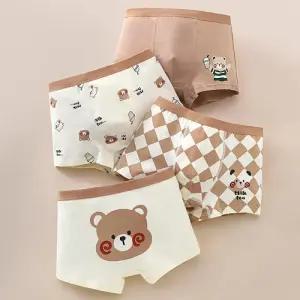 밀크티베어 남아 드로즈 팬티 4종세트 206001