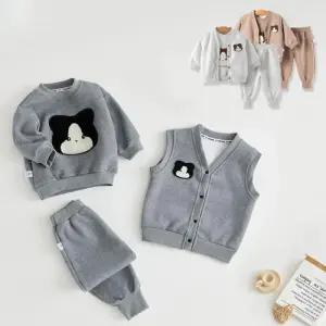 부클네로 여아남아 조끼 맨투맨 팬츠 3종셋업 205997