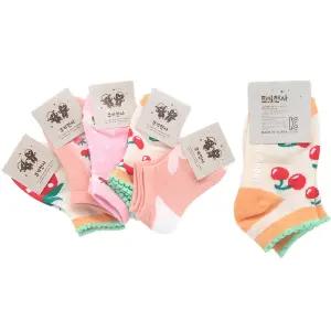 국산 3-4세 유아동 발목 양말 딸기 발등망사 5켤레 세트