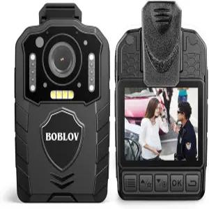 BOBLOV KJ25 1080P 바디캠 3000mAh 10-13시간 녹화 야간 투시가 가능한 저렴한 바디 카메라 하이킹 배달 법