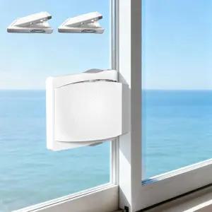 3M 가 포함된 2팩 슬라이딩 도어 잠금 장치 - 유리 창문 옷장 및 파티오 도어를 위한 안전 간편한 설치