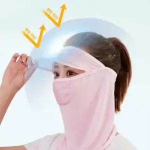 [패션] 여성용 자외선 차단 썬캡 쿨워머 마스크 등산용 농사 모자
