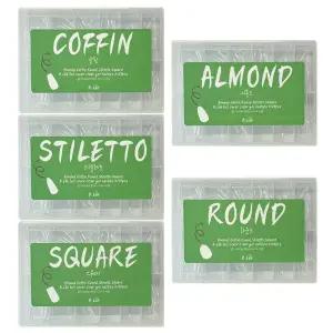 [뷰랩] 말랑네일팁 120p 스텔레토 셀프네일 인조손톱 투명네일팁