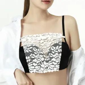 가슴가리개 레이스 탈부착 브라 덮개 앞파임 가슴골 노출 방지 미니 튜브탑 여름 쿨 이너