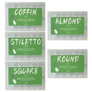 [뷰랩] 말랑네일팁 120p 라운드 셀프네일 인조손톱 투명네일팁