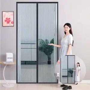 자석 문 모기장 100x210cm 그레이  방문모기장 문모기장방문용