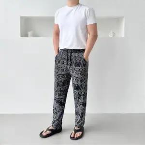 [JED] 냉감 데일리 일자바지 9부 지퍼포켓 시원한 남성 슬랙스 팬츠 밴딩 통기성