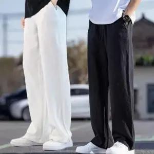 [JED] 남성 쿨팬츠 롱바지 린넨 밴딩 슬랙스 마 일자핏 소프트