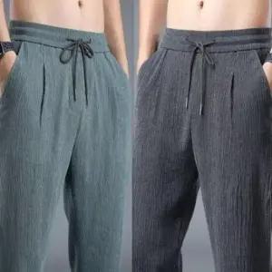 [JED] 아이스 작업복 여름 쿨 트레이닝 남성 팬츠 신축성 바지 냉감 고무줄