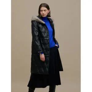 리오벨 밍크 카라 핫 멜트 후드 다운 쟈켓1067712