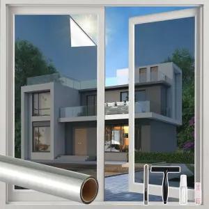 레몬 클라우드 원웨이 프라이버시 윈도우 필름 반사 미러 접착 틴트 열 제어 선 자외선 차단 탈착식 홈